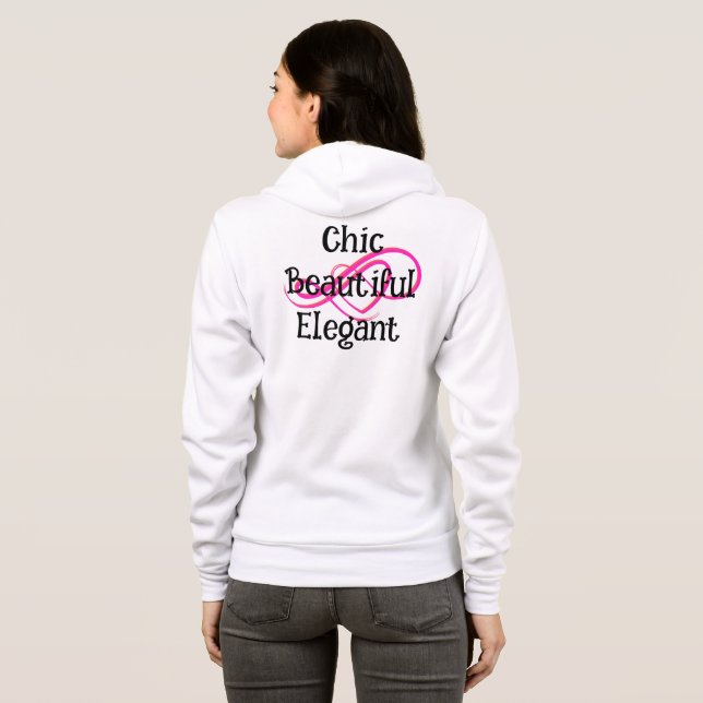 Chic, Beautiful, Elegant T-Shirt Hoodie (Schwarz voll)