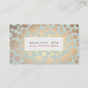 Chic Beauty Salon und Wellness-Center IMITATE Gold Visitenkarte