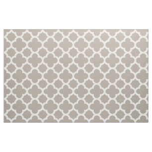 Chic Beige Gray Retro Niedlich Trellis Muster Stoff