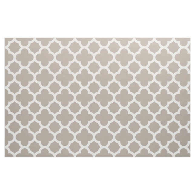 Chic Beige Gray Retro Niedlich Trellis Muster Stoff (Fat Quarter (45,7 x 55,9 cm))
