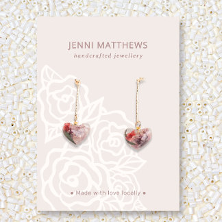 Chic Beige Rose Bouquet Blumengesteck Visitenkarte