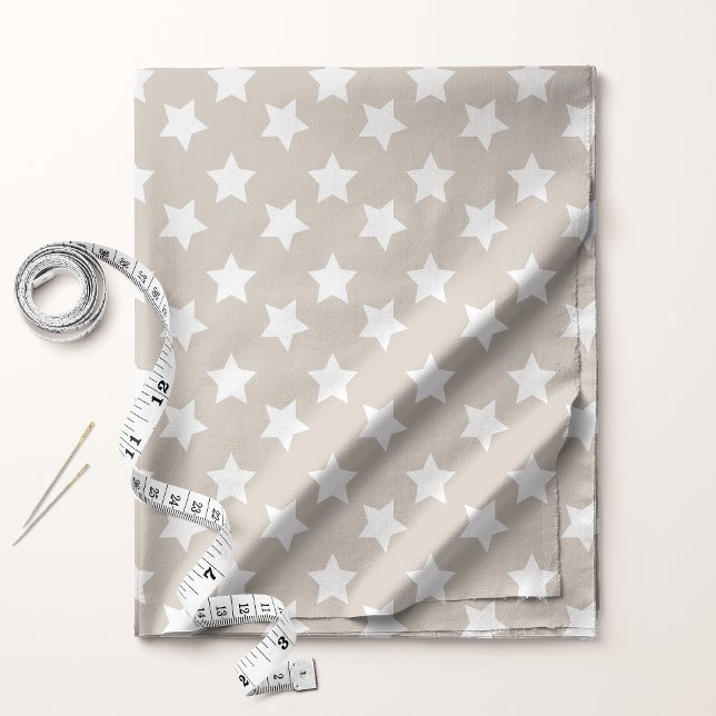 Chic Beige Stars Space Pattern Stoff (Von Creator hochgeladen)