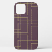 Chic Berry Mauve & Gold Geometric Glam