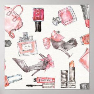 Chic betont   Aquarell-Mode Poster
