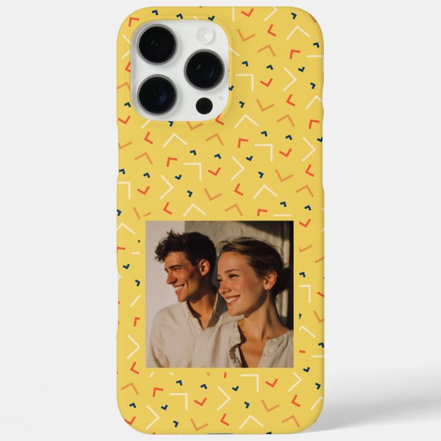 Chic Birthday Gift Ideas Memphis Print  iPhone 16 Pro Max Hülle (Rückseite)