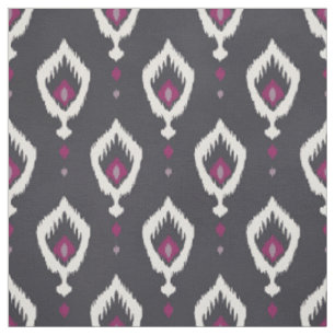 Chic Black and lila ikat Stammmuster Stoff