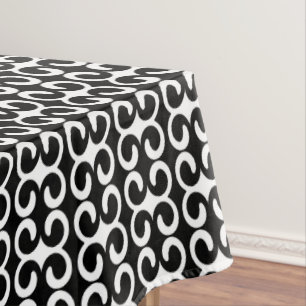 Chic Black and White Modern Pattern Tischdecke