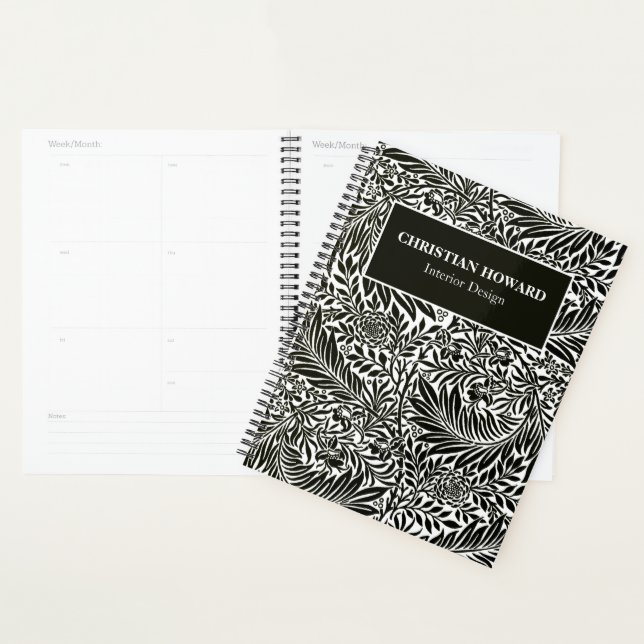Chic Black and White Muster Business Owners Plan Planer (Anzeige)