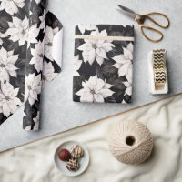 Chic Black and White Poinsettia