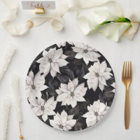 Chic Black and White Poinsettia