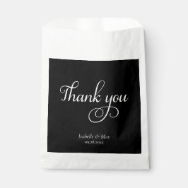 Chic Black and White Vielen Dank für Ihre Hochzeit Geschenktütchen