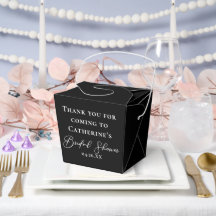 Chic Black Bridal Shower Personalized Fortune