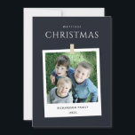 CHIC BLACK CUSTOM FAMILY FOTO MERRIEST CHRISTMAS FEIERTAGSKARTE<br><div class="desc">Wenn Sie weitere Anpassungen benötigen,  schreiben Sie mir bitte an yellowfebstudio@gmail.com.</div>