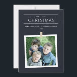 CHIC BLACK CUSTOM FAMILY FOTO MERRIEST CHRISTMAS FEIERTAGSKARTE<br><div class="desc">Wenn Sie weitere Anpassungen benötigen,  schreiben Sie mir bitte an yellowfebstudio@gmail.com.</div>