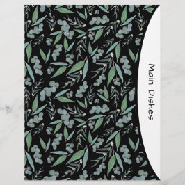 Chic Black Eukalyptus Grüne Rezept Divider Seite