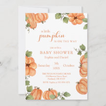 Chic Black Fall Pumpkin Baby Dusche
