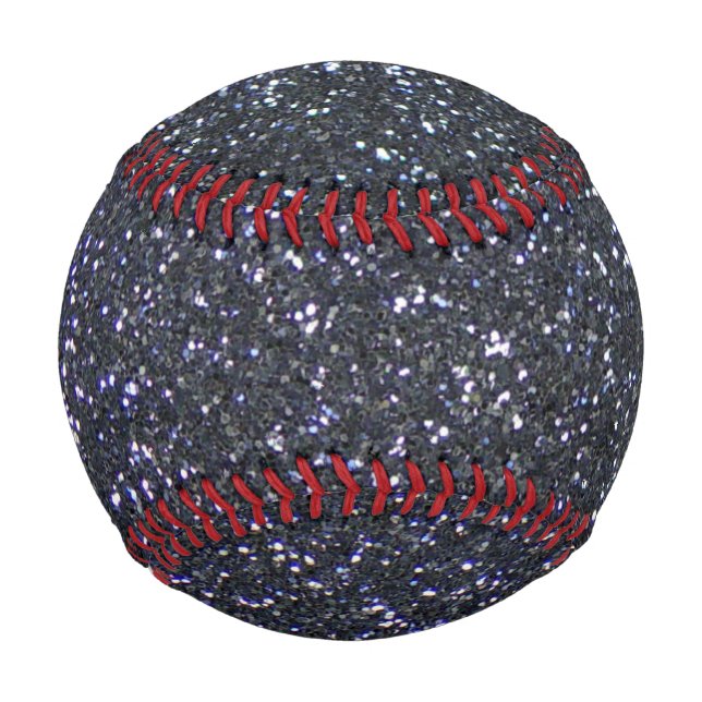 Chic Black Glitzer Sparkle Baseball (Vorderseite)