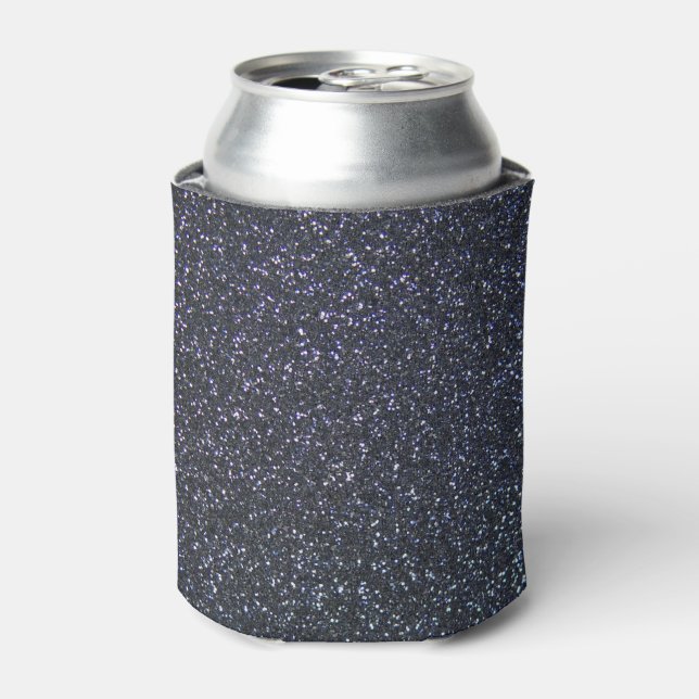 Chic Black Glitzer Sparkle Dosenkühler (Kanne Vorderseite)