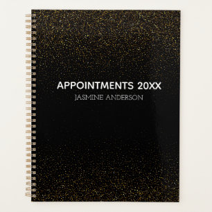 Chic Black Gold Glitzer 2024 wöchentlich Planer