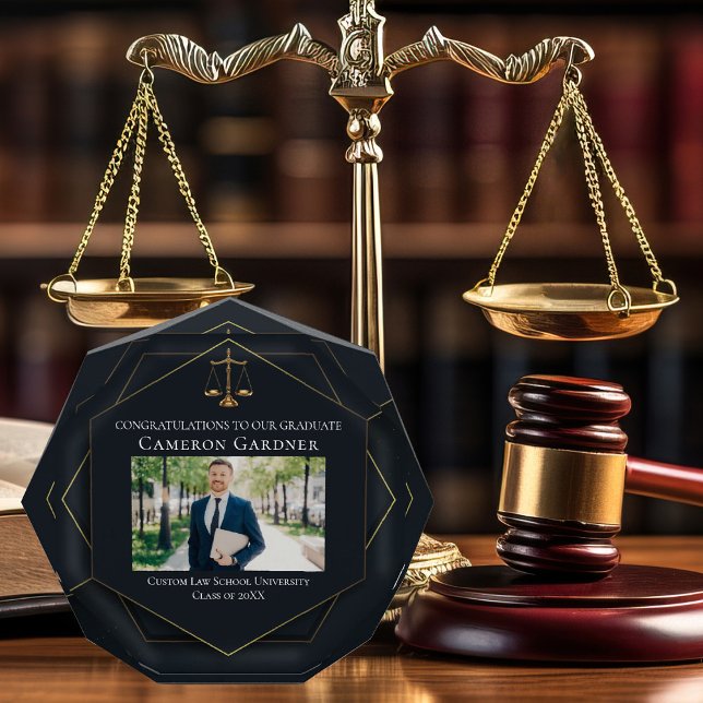 Chic Black Gold Law School Abschluss Fotoblock (Von Creator hochgeladen)