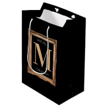 Chic Black & Gold Monogram