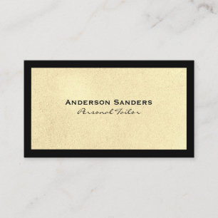 Chic Black Gold Textur   Einfach Visitenkarte
