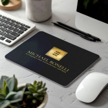 Chic Black Gray Leather Luxury Gold Logo NAME