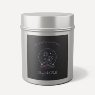 Chic Black Holographique Étiquette d'intention bou