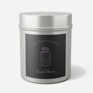 Chic Black Holographique Étiquette d'intention bou