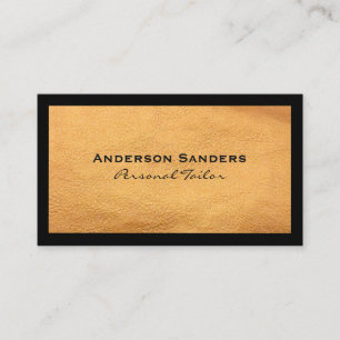 Chic Black Imitats Leather Visitenkarte