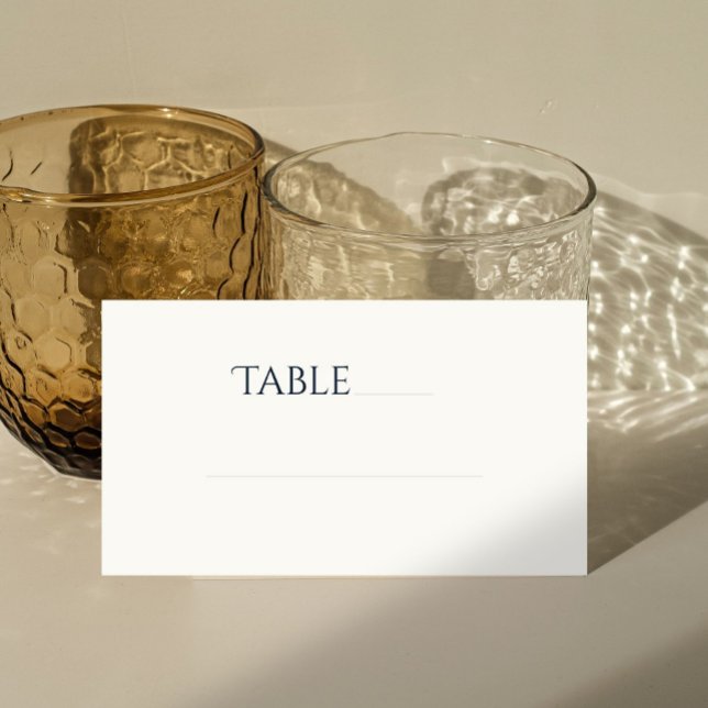 Chic Black & Ivory Tischnummer Place Escort Card Platzkarte (Von Creator hochgeladen)