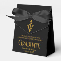 Chic Black Veterinary School Graduation Party
