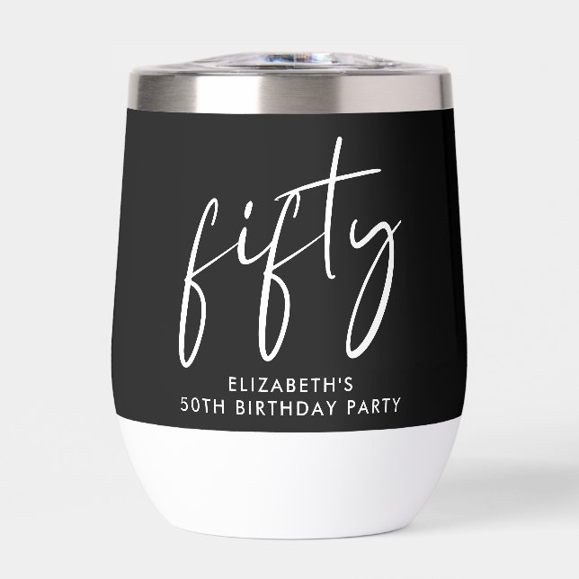 Chic Black White 50e fête d'anniversaire (Avant)