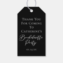 Chic Black White Bachelorette Party Personalized Geschenkanhänger