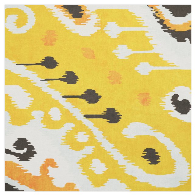 Chic Black-white ikat-Stammmuster Stoff (Muster)
