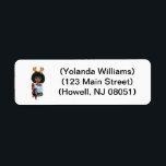 Chic Black Woman Custom Christmas Address Label<br><div class="desc">Dieses Adressetikett ist der perfekte Weg,  um Ihre Weihnachts- oder Weihnachtskarten zu erleben. Personalisieren Sie mit Ihrem Namen und Ihrer Adresse.</div>