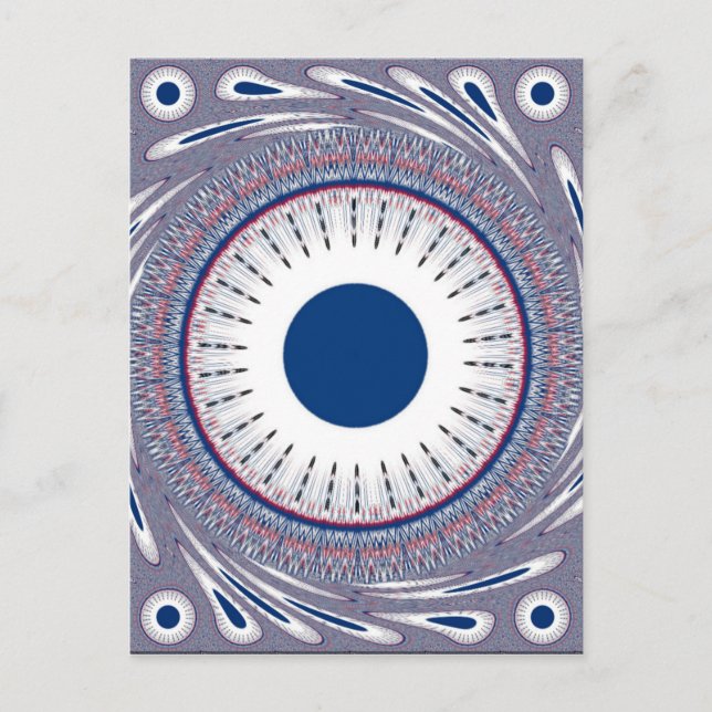 Chic blau postkarte (Vorderseite)