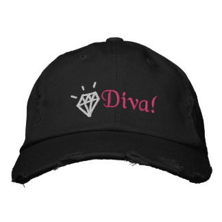 chic bling diamant diva brodé casquette