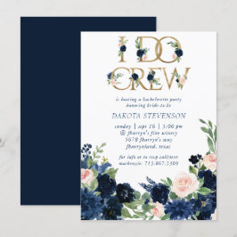 Chic Blooms | Romantische Marine und Blush I Crew Einladung