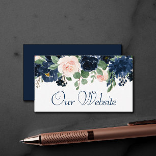 Chic Blooms   Website Navy Blue und Blush Garland Begleitkarte