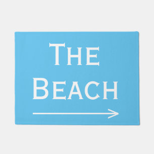 Chic Blue and White Beach und Arrow Doormat Fußmatte