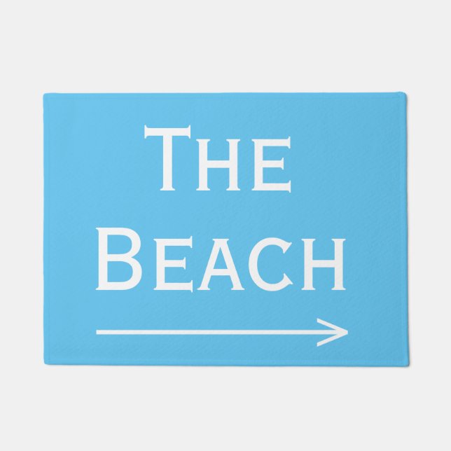 Chic Blue and White Beach und Arrow Doormat Fußmatte (Vorderseite)
