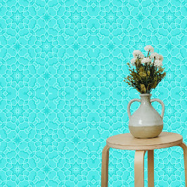 Chic Blue Aquamarin Aqua Tones marokkanisch Geomet Tapete