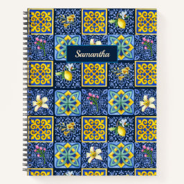 Chic Blue aquamarin sizilianische Zitrusfrüchte Mi Notizbuch