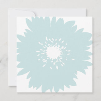 Chic Blue Blume Geburtstag Einladung