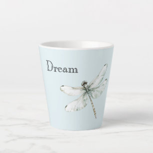 Chic Blue Dragonfly Dream Milchtasse
