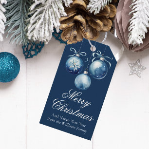 Chic Blue Frohe Weihnachtsschmuck individuell ange Geschenkanhänger