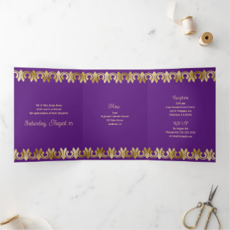 Chic Blue mit Gold Quinceanera Party Einladung