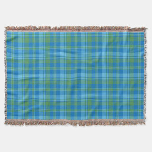 Chic Blue Morning Glory Kariert Throw Blanket Decke