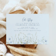 Chic Blue Sky Wildblumen Boy Baby Dusche